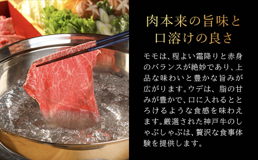 【和牛セレブ】和牛セレブの神戸牛しゃぶしゃぶ(モモ ・ ウデ)150g 兵庫県 朝来市 AS33BD9
