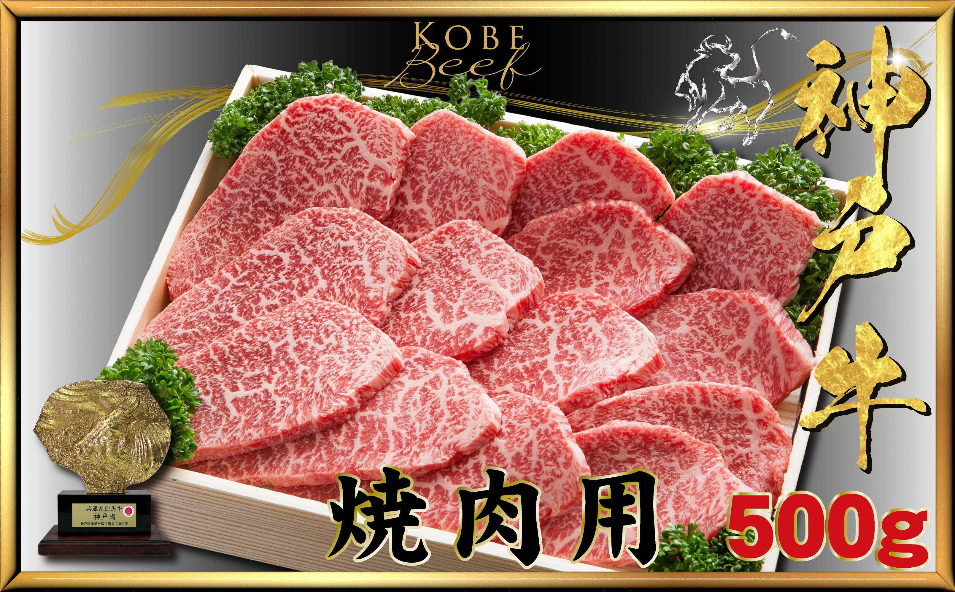 【ふるさと納税】神戸牛(神戸ビーフ) 焼肉用 500g KTY2〔 牛肉 国産牛 和牛 お肉 肉 霜降り おすすめ 高級 グルメ お祝い 冷凍 〕
