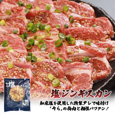 ふるさと納税 中標津町 【定期便:全3回】知床ジンギスカン店「そら」ジンギスカン味付「塩ダレ」生ラム900g【16017】 |  | 01