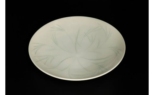 君津榮窯・芒文鉢　8寸（約24㎝）　ブルー | 日用品 雑貨 皿 お皿 食器 工芸品 陶器 オススメ 千葉県 君津市 きみつ