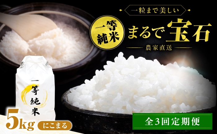 
                  【3回定期便】 一等純米 にこまる 5kg / 米 お米 精米 白米 一等米 愛知県産 国産米 / 稲沢市 / 有限会社ハシモト耕販 [BMBP005]
                