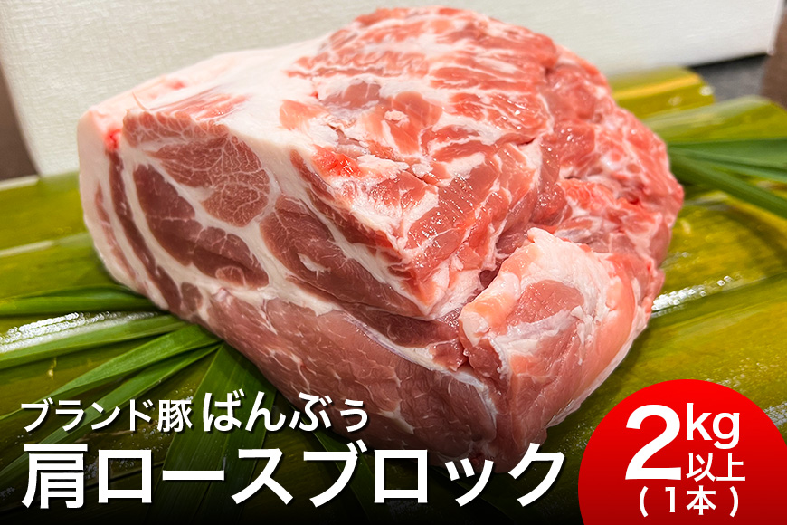 ブランド豚「ばんぶぅ」肩ロースブロック1本（2kg以上）ばんぶぅ 豚肉 肩ロース ブロック肉 ロース しゃぶしゃぶ 焼き肉 豚バラ 真空パック しゃぶしゃぶ肉 焼肉用 ぶた肉 ブタ肉 国産 茨城県産 ギフト プレゼント 冷蔵 高級部位 ブランド豚 42-F
