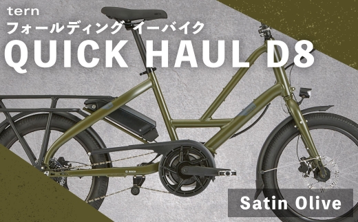 SatinOlive ternフォールディングe-bike QUICKHAUL D8 20インチビックアップル仕様