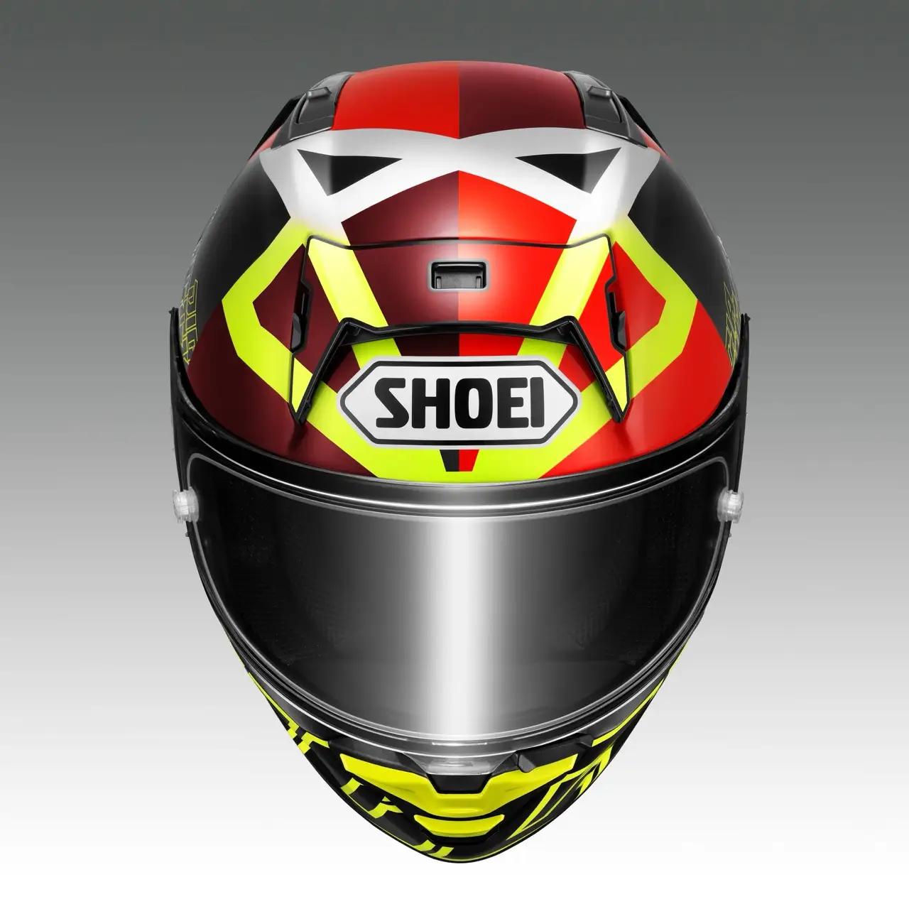 SHOEIヘルメット【X-Fifteen DIGGIA 2 (YELLOW／RED)】M フィッティングチケット付き [2169]
