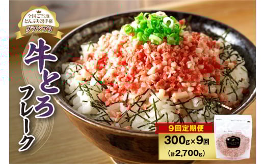 【9回定期便】人気の牛とろフレーク 300g_ S006-0134