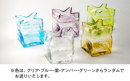 花瓶 黒壁ガラス工房 スクエア花器[AQAE005] 花瓶