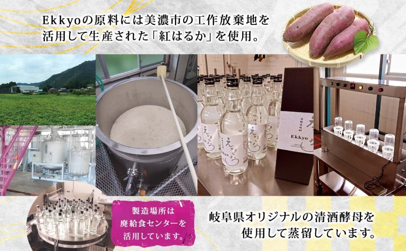 本格 芋焼酎 えっきょう 25度 720ml 瓶 2本 Ekkyo 焼酎 乙類 お酒 アルコール 飲料 さつまいも 紅はるか 芋 いも イモ G酵母 オリジナル 晩酌 家飲み プレゼント 贈り物 ギフ