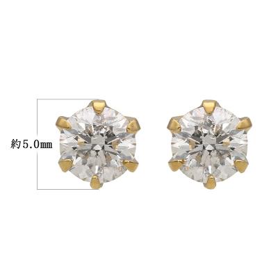 ふるさと納税 甲府市 K18 ダイヤモンドスタッドピアス(0.6ct) 40-2378 |  | 02