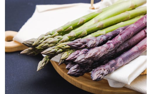 遠別産アスパラ（緑・紫）サイズ混合約1kg