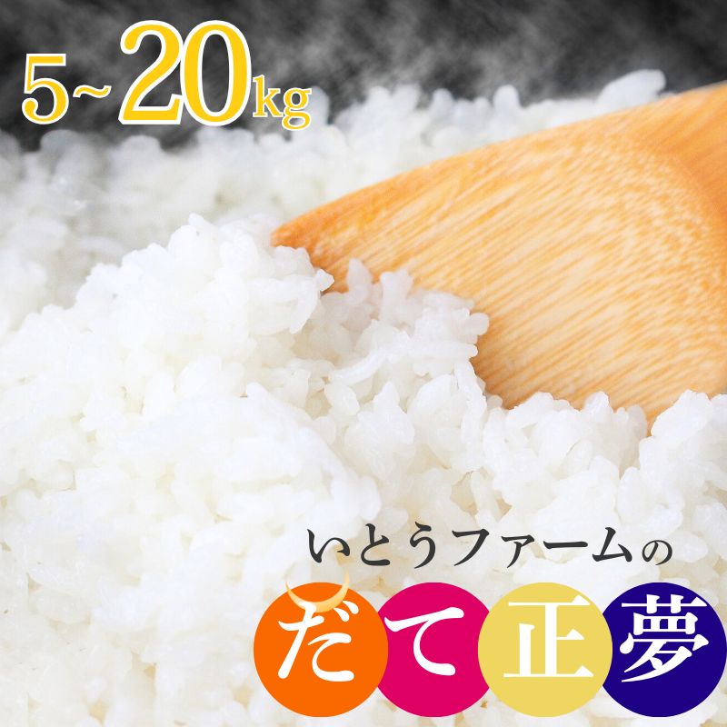 【ふるさと納税】≪新米予約≫ いとうファームの 令和8年産 だて正夢 5kg 10kg 15kg 20kg | 米 お米 こめ 白米 ご飯 ライス つやひめ 産地直送 数量限定 ブランド米 銘柄米 送料無料 ※2026年11月より順次発送予定
