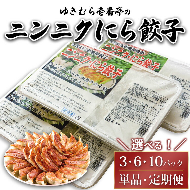 【ふるさと納税】＼選べる内容量・定期回数／ ゆきむら壱番亭のニンニクにら餃子 ※離島への配送不可