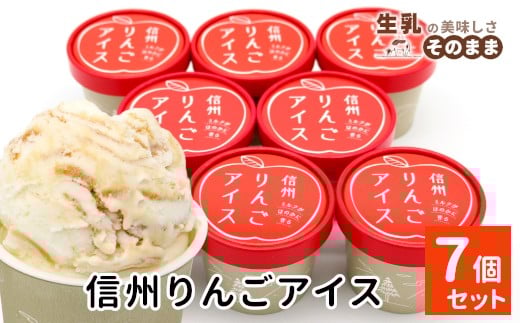NEW★【3月発送】ふじりんごを丸ごと使用★信州りんごアイス 7個 マーブルアイス アイスクリーム アイス りんご ふじりんご りんごソース 5000円