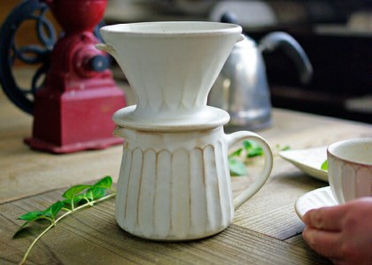 BJ003　益子焼 コーヒードリッパーセット　わかさま陶芸