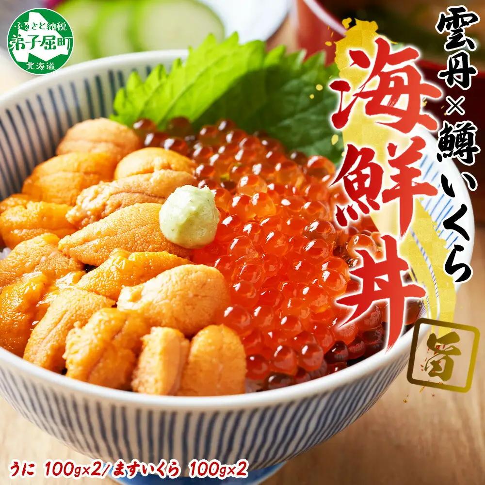 うに チリ産 冷凍 200g 鱒いくら醤油漬け 200g 計400g セット ウニ 雲丹 ますいくら 鱒 イクラ いくら いくら醤油漬け 海鮮 海鮮丼 送料無料 北海道 弟子屈町 3620