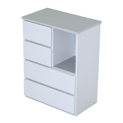 
シックでおしゃれなキッズルームシリーズ　チェスト　グレー/ホワイト　 MIC-35CAW【1436497】
