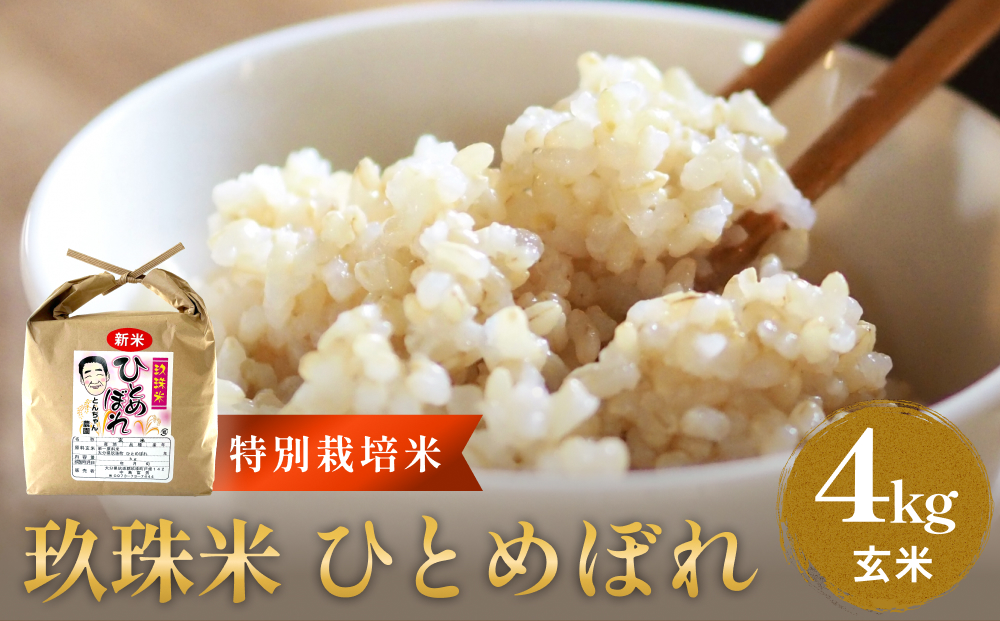特別栽培米 玖珠米 ひとめぼれ ４kg（玄米） 大分県 玖珠町 こめ お米 お米 お米