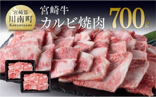 【令和7年6月発送】宮崎牛カルビ焼肉700g(350g×2)