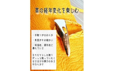 鹿の角ボタンのウォーカーズサコッシュ(レッド)【 神奈川県 小田原市 】