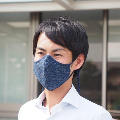 ふるさと納税 大刀洗町 侍マスク【青嵐(あおあらし)】　青色系3枚セット(Lサイズ)