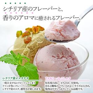 【数量限定】ジェラート 500ml×2種 食べ比べ  シチリア産 ピスタチオ TAROいちごミルク【大容量 アイス 業務用 セット 合計 1リットル スイーツ 人気 デザート 冷凍 氷菓子 家族 ファ