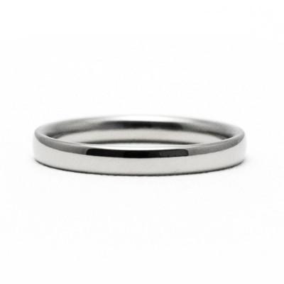ふるさと納税 弥彦村 純チタン甲丸リング(幅2.5mm)8号