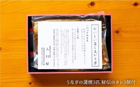 【月1回3匹×6回定期便】秘伝のタレで仕上げた国産うなぎの蒲焼 計18匹［CCA009］＜入口屋＞