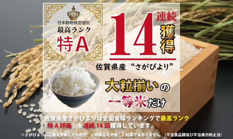 【定期便】(12ヶ月連続お届け) 佐賀県認定 特別栽培米 さがびより（5kg×12回）北川農産 農家直送 食味ランキング 佐賀県産 一等米 精米 白米 ブランド米 お米 白飯 人気 ランキング 高評価