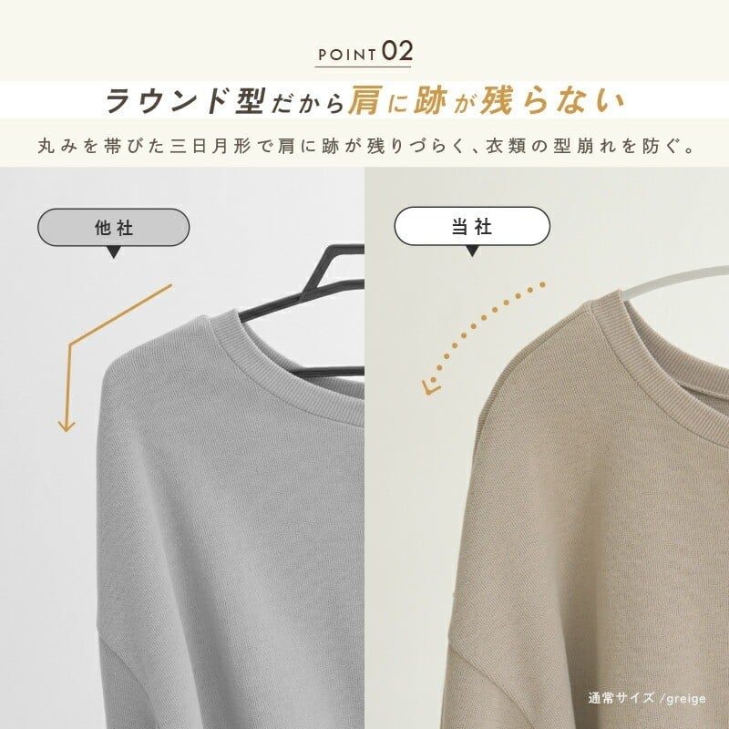 型崩れを防ぐラウンド型