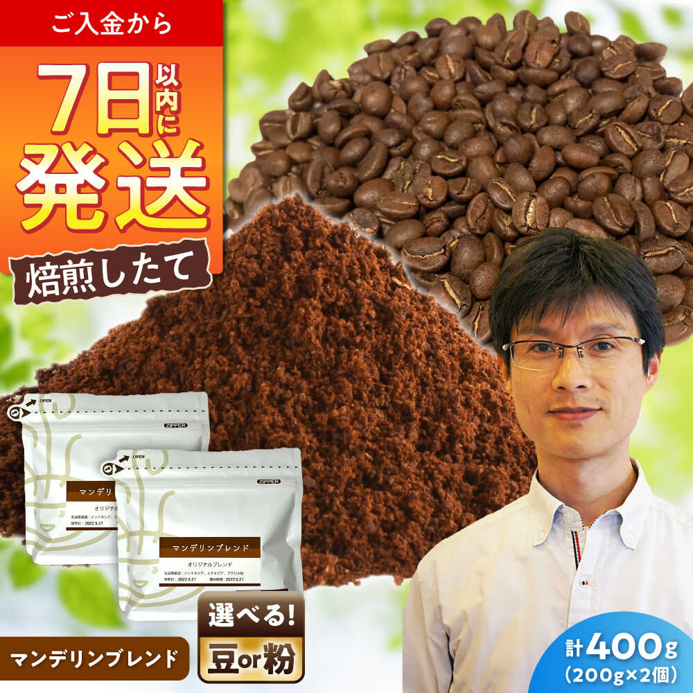 【ふるさと納税】マンデリンブレンド 200g×2 / 珈琲 コーヒー マンデリン ブレンド / 瀬戸市 / Coffee　SAKURA[BBAB140]