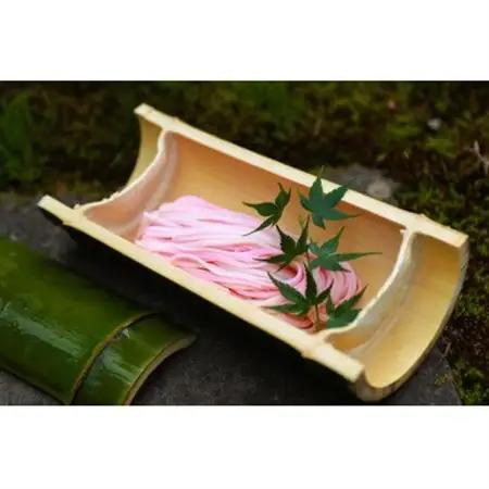 富山県砺波市　180年の技法を伝承した手延べ麺　おめでたい紅白うどん　柿里商店「縁のむすび9袋入」_麺 うどん  _【1611633】