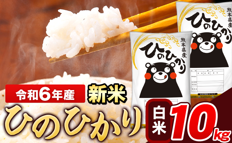 令和6年産 新米 ひのひかり 白米 10kg 《7-14営業日以内に出荷予定(土日祝除く)》 5kg×2袋 熊本県産 米 精米---ng_hn6_wx_24_18500_10kg_h---