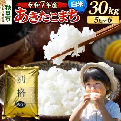 ふるさと納税 秋田市 《令和7年産》 あきたこまち 30kg 白米|15_mge-013001h