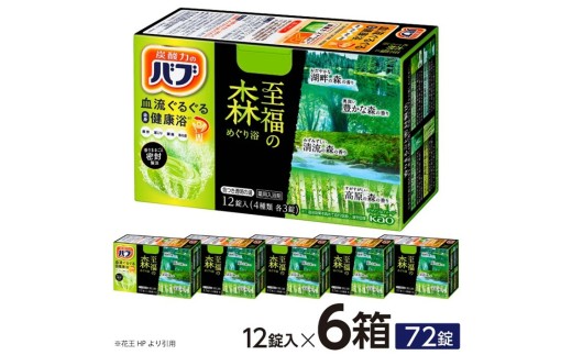 花王バブ 至福の森めぐり浴　12錠入×6箱 SA2997