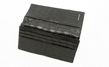 長財布 メンズ ブラック マットクロコ 財布 レザー 革 本革 革製品 クロコダイル クロコダイル財布 クロコ財布 ワニ革 ワニ革財布 レザー財布 メンズ財布 黒財布 お財布 日本製 東京 東京都 墨
