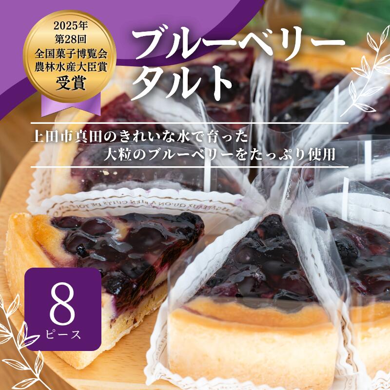 【ふるさと納税】信州真田ブルーベリータルト 8ピース 小分け 信州産ブルーベリー　上田市 スイーツ お菓子 冷凍 記念日 おやつ デザート 洋菓子 焼き菓子 長野 信州