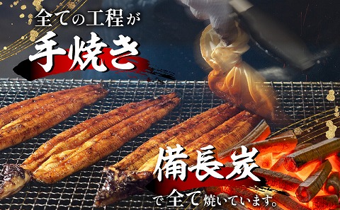 【訳あり】宮崎県産 うなぎ備長炭手焼き蒲焼3尾(300g)
