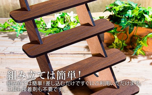 【組立式】木製ディスプレイラック 4段 [ディスプレイラック003 メイプル-01] CK206