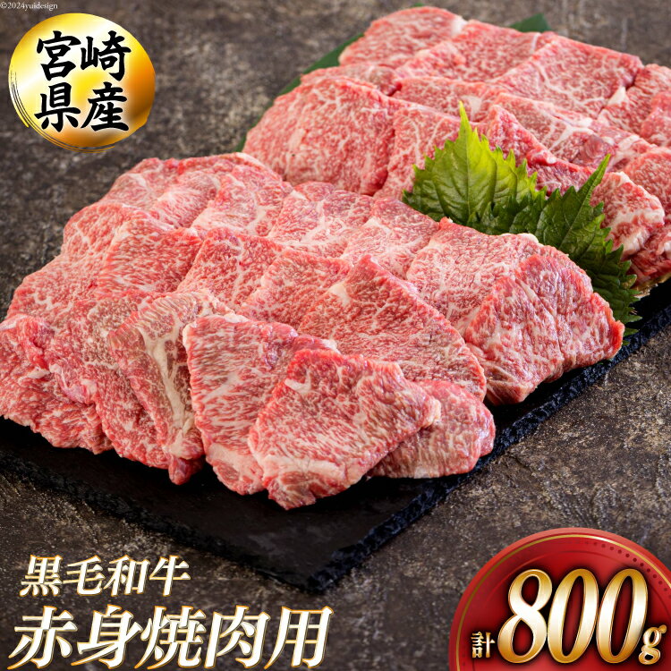 【ふるさと納税】黒毛和牛 赤身 焼肉 400g×2 計800g [アグリ産業匠泰 宮崎県 美郷町 31be0026] 牛肉 炒め BBQ バーベキュー キャンプ 煮込み 普段使い 調理 おかず 料理 国産 送料無料 パック ビビンバ ハッシュドビーフ 焼き サラダ 青椒肉絲 チンジャオロース