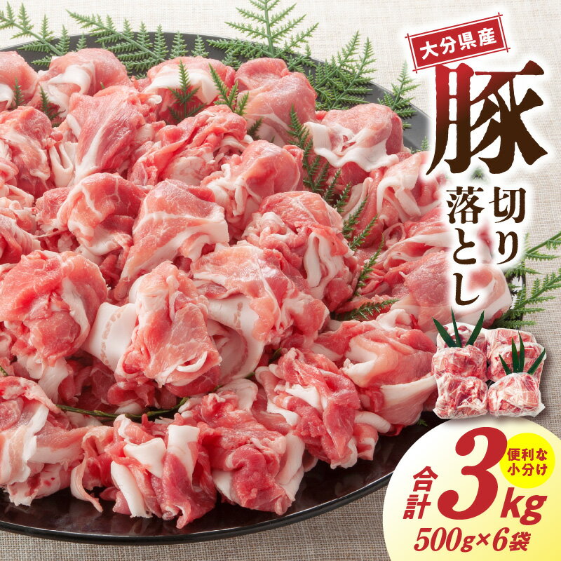 【ふるさと納税】大容量でお届け！大分県産豚切り落とし3kg