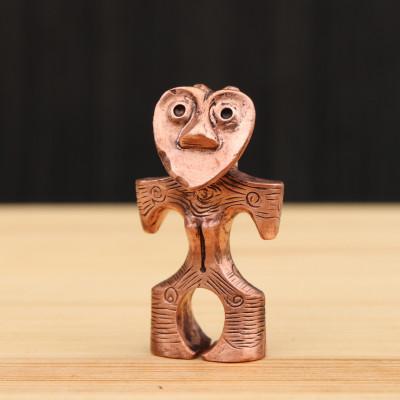 ふるさと納税 市川三郷町 【縄文アクセサリーDo_goods】純銅製 ハート形土偶ネックレス 700-106