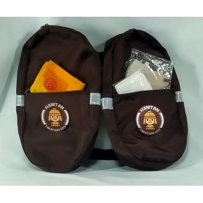 ふるさと納税 高槻市 【TVで紹介!】ランドセル用補助バッグ「サンドセル」 はにたんバージョン/ポケットあり《ブラウン》 |  | 01