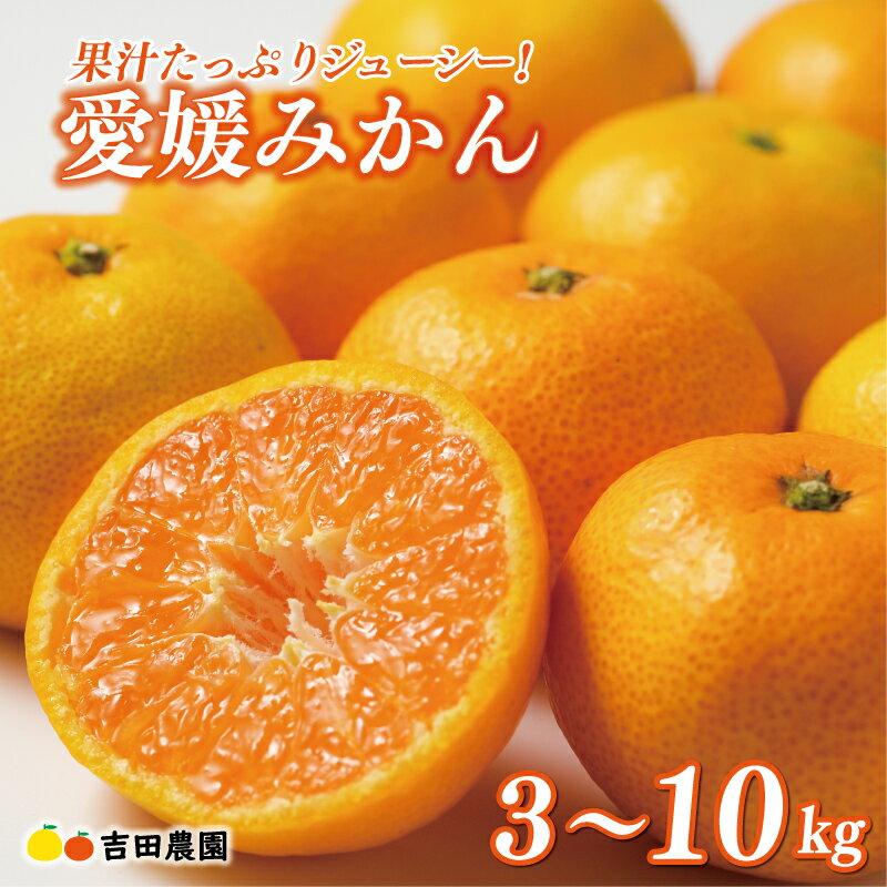 【ふるさと納税】 【高評価★4.6】 先行予約 選べる容量 愛媛みかん 3kg 5kg 10kg 訳あり 通常品 期間限定 愛媛 みかん 温州みかん mikan 蜜柑 ミカン 国産 期間限定 数量限定 特産品 フルーツ 果物 柑橘 おいしい 傷み補償 付き 吉田農園 愛南町 愛媛県