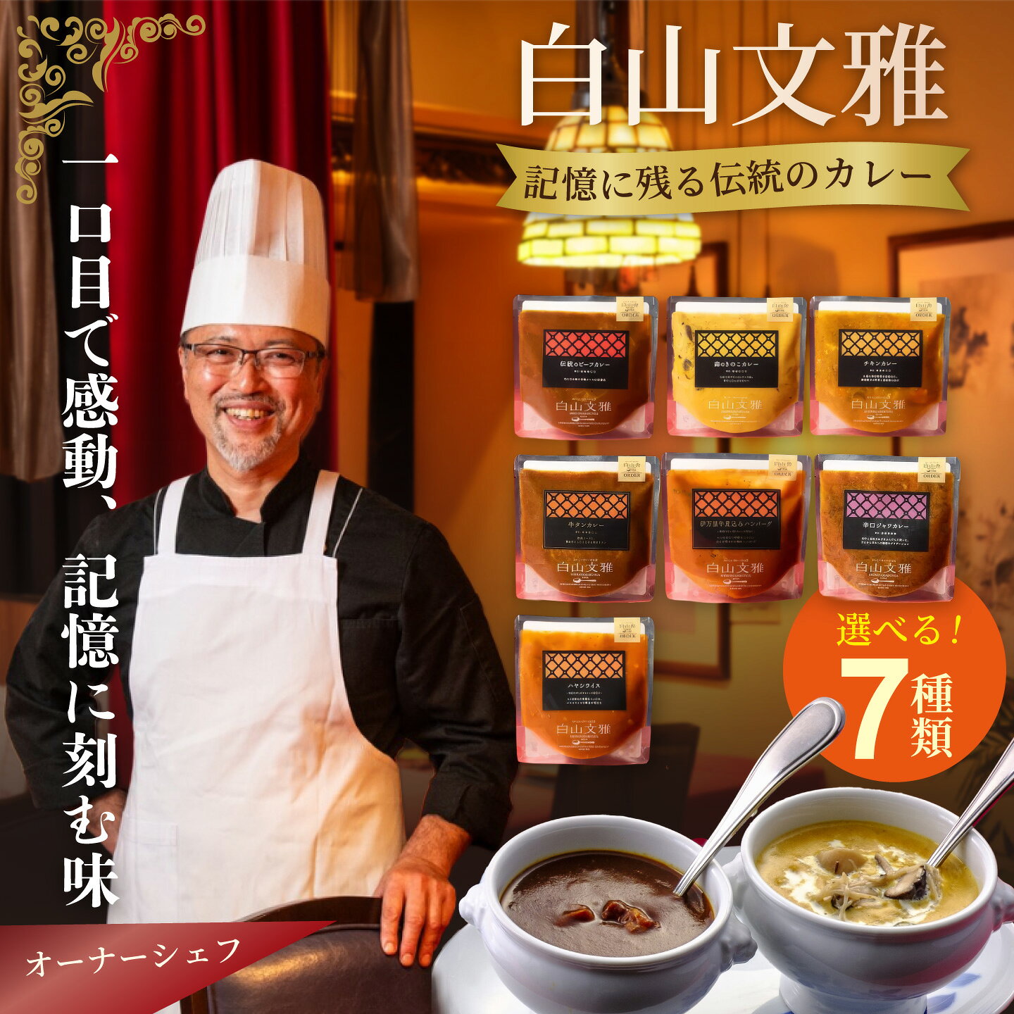 【ふるさと納税】白山文雅 伝統のカレー 選べるセット