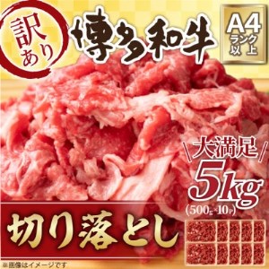 訳アリ!【A4～A5】博多和牛切り落とし　5kg(500g×10パック)(筑後市)【配送不可地域：離島】【1371439】