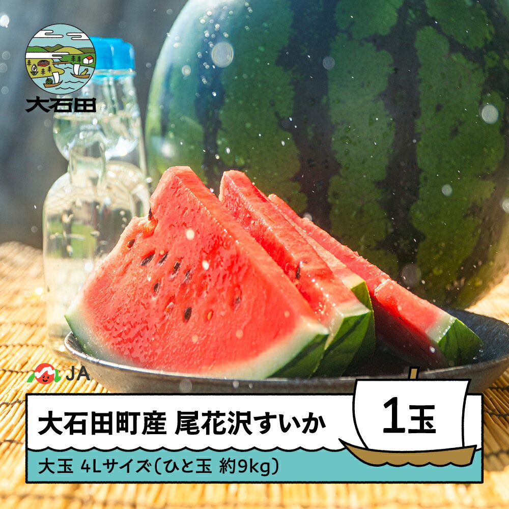 【ふるさと納税】 先行予約 大玉 尾花沢すいか 4L×1玉入り 2026年産 令和8年産 送料無料スイカ ja-suo1x4