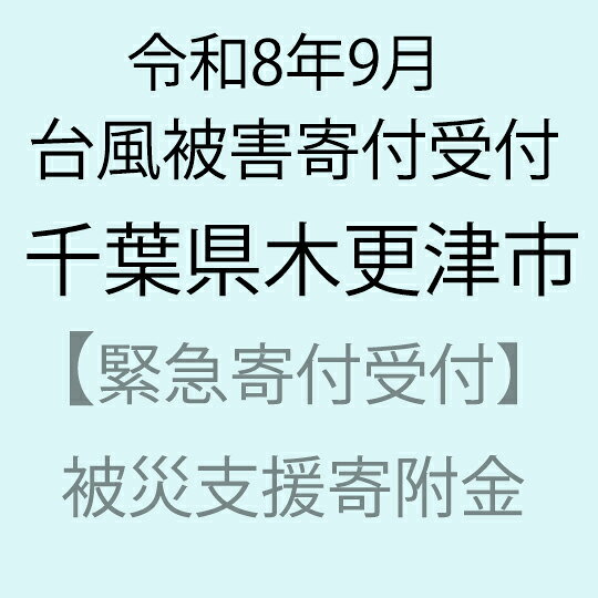 【ふるさと納税】【令和8年9月台風被害支援緊急寄附受付】千葉県木更津市災害応援寄附金（返礼品はありません）
