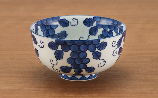 源右衛門窯 染付葡萄絵 麺鉢 器 食器 鉢 盛鉢 どんぶり ボウル 有田焼 ad028