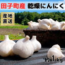 【ふるさと納税】青森県田子町産にんにく(乾燥) B品 M＆Lサイズ 約1kg　 薬味 にんにく 野菜 　お届け：2024年11月上旬から2025年3月中旬まで