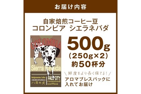 【コーヒー豆】 コロンビア シエラネバダ 500g コーヒー豆