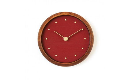 はなもっこ 掛時計 辰砂　ブラウン